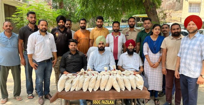 PUNJAB POLICE RECOVER 20KG HEROIN FROM FAZILKA; TWO HELD