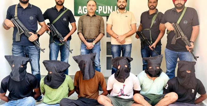 PUNJAB POLICE ARREST SIX OPERATIVES OF PAK-BASED TERRORIST HARWINDER RINDA; FIVE PISTOLS RECOVERED