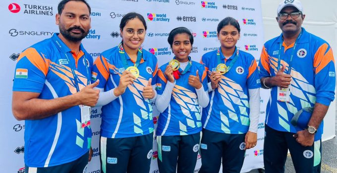 CM congratulates Indian girls contingent for bagging gold medal in Archery World Cup at Paris