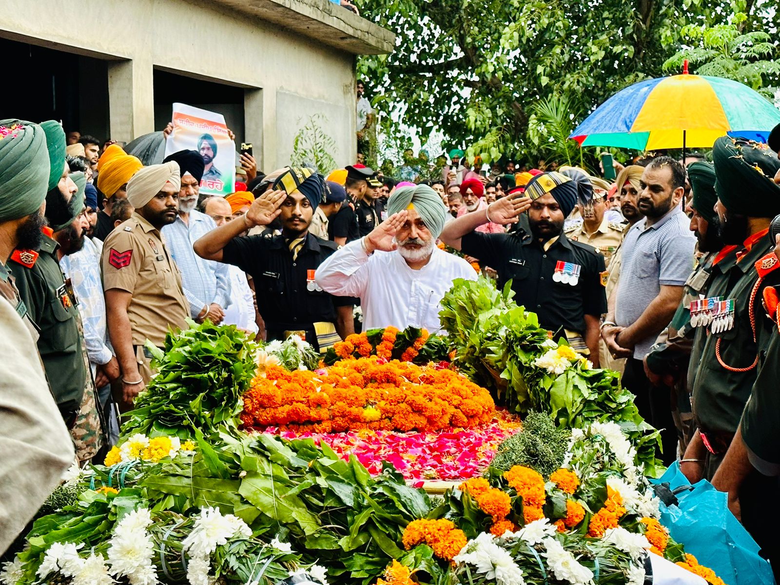 Indian Army martyr Pardeep Singh cremated in his native village Ballamgarh