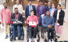 Advisor to the Administrator meets the winners of the 8th Boccia National Championship 2023-24 meeting.